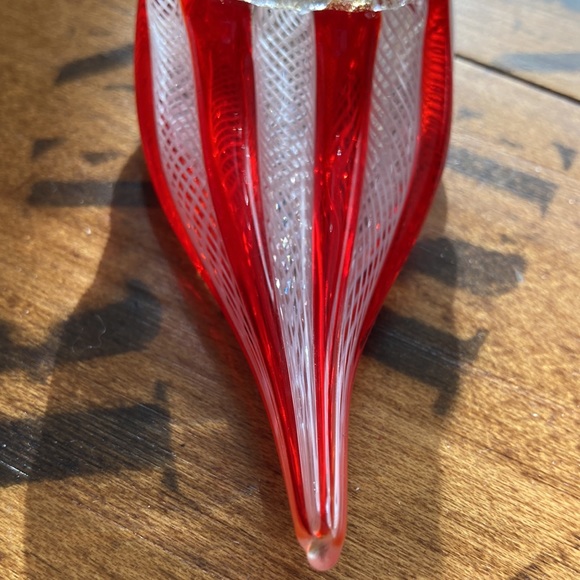 Venetian Lattacino Italian ribbon Glass Slipper - Picture 8 of 11